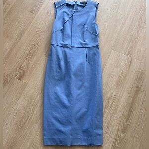 NWT Banana Republic Petite Straight Business Midi Dress - Light Blue